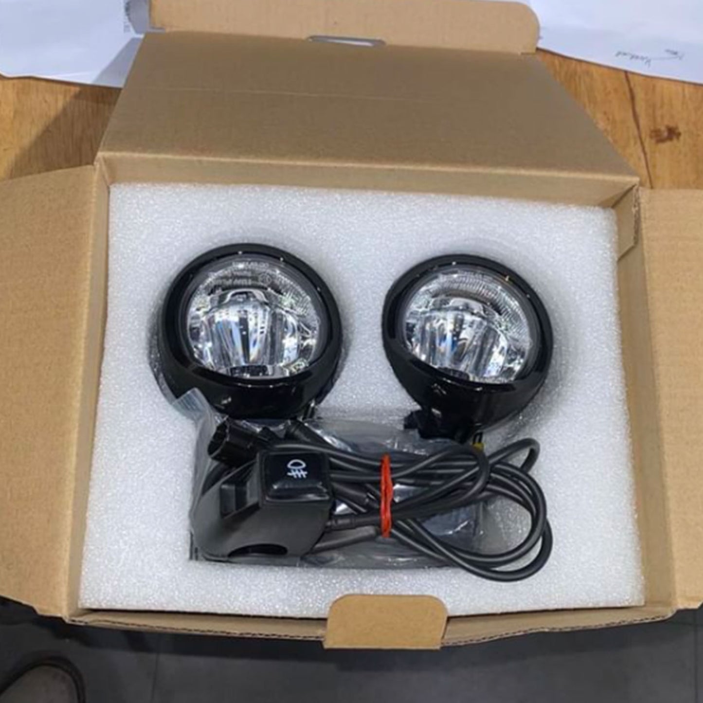 Genuine Royal Enfield Shotgun 650 LED Fog Light Pair Black KXA00075