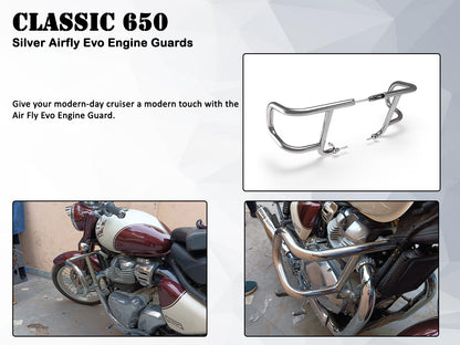 Genuine Royal Enfield Classic 650 Evo Engine Guard, Silver KXA00341