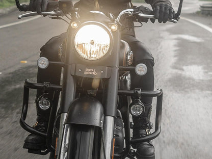 Genuine Royal Enfield Classic 650 LED Fog Light Pair Black KXA00075
