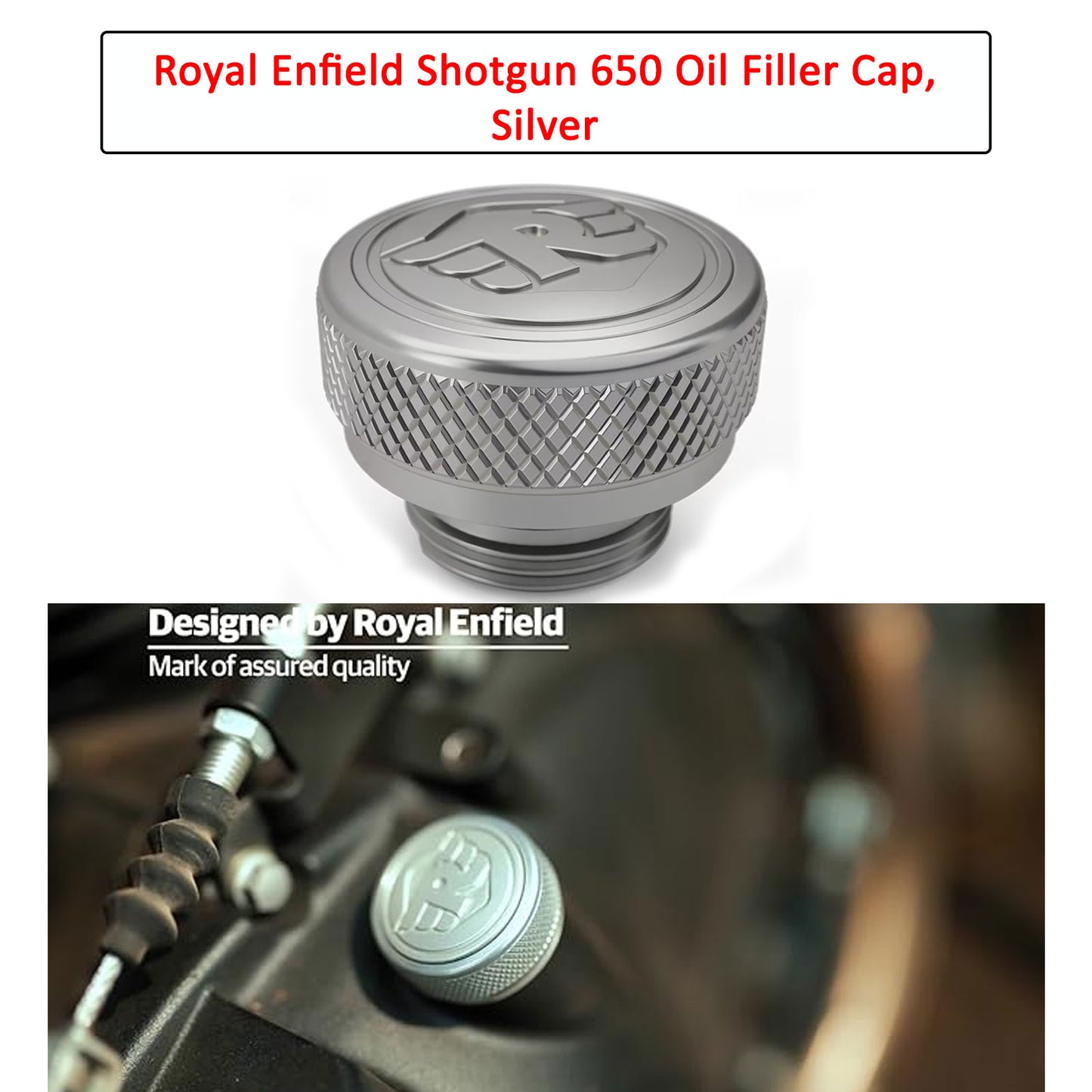 Genuine Royal Enfield Shotgun 650 Oil  Filler Cap Silver 1990236