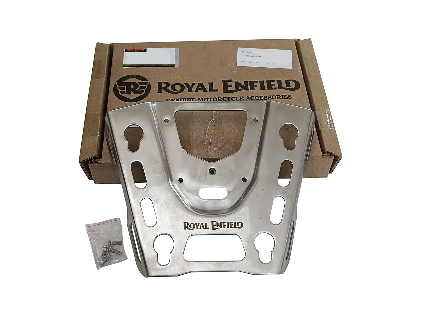 Genuine Royal Enfield Himalayan 450 Top Box Mount Rack Plate Silver KXA00434