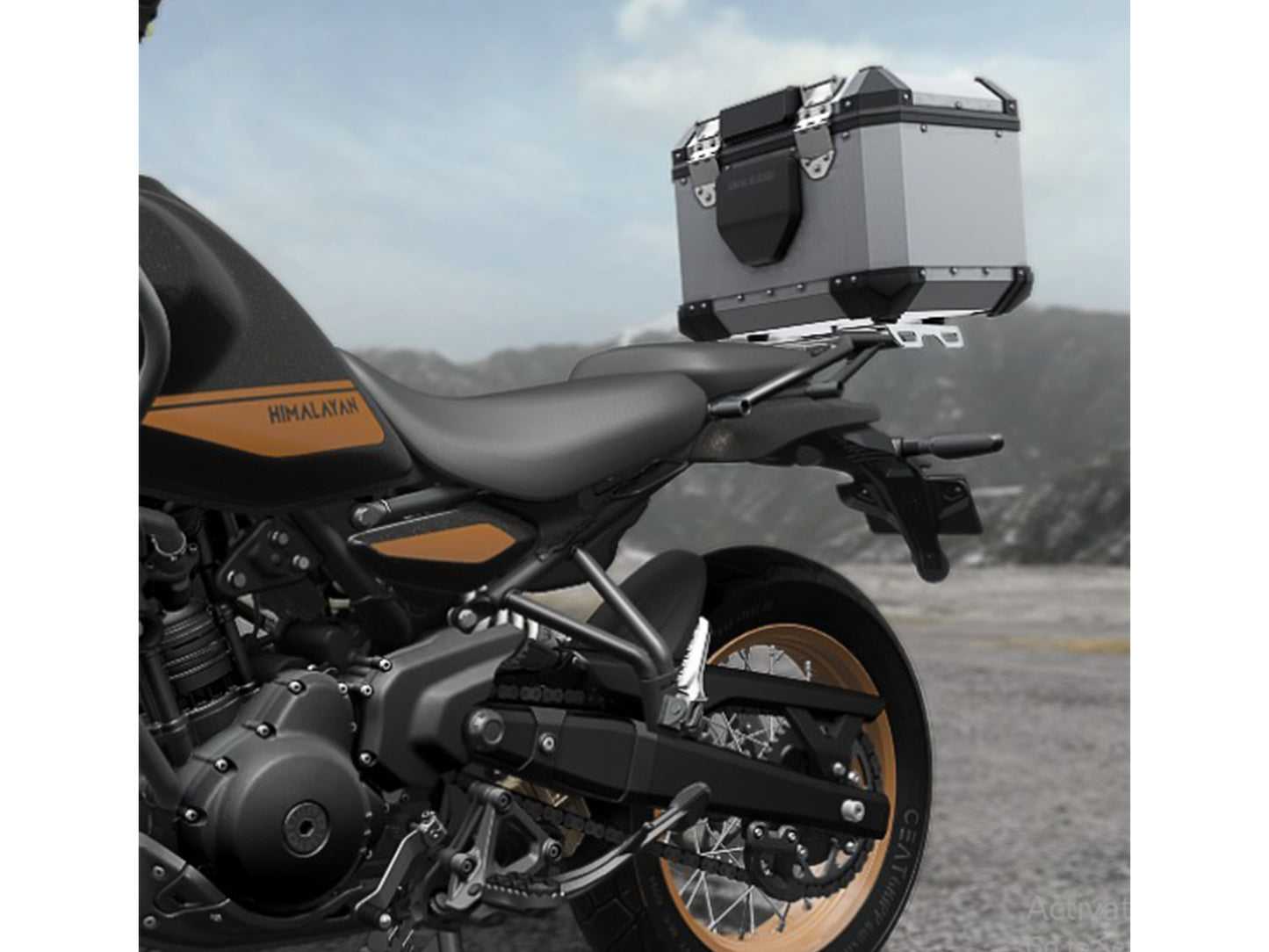 Genuine Royal Enfield Himalayan 450 Aluminim Top Box With Mount Silver