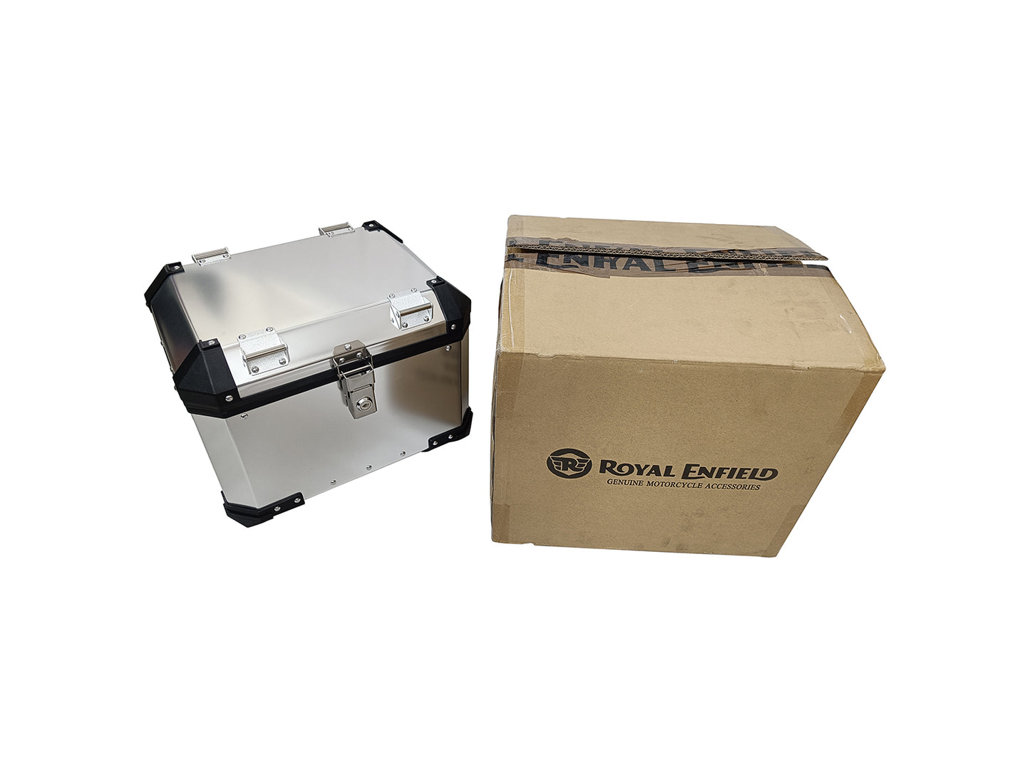 Genuine Royal Enfield Himalayan 450 Aluminim Top Box With Mount Silver
