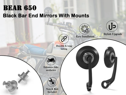 Genuine Royal Enfield Bear 650 Bar End Mirror With Adptors KXA00461 , KXA00277
