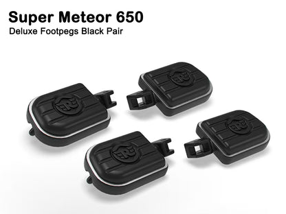 Genuine Royal Enfield Super Meteor 650 Deluxe Rider & Pillion Footpegs Black