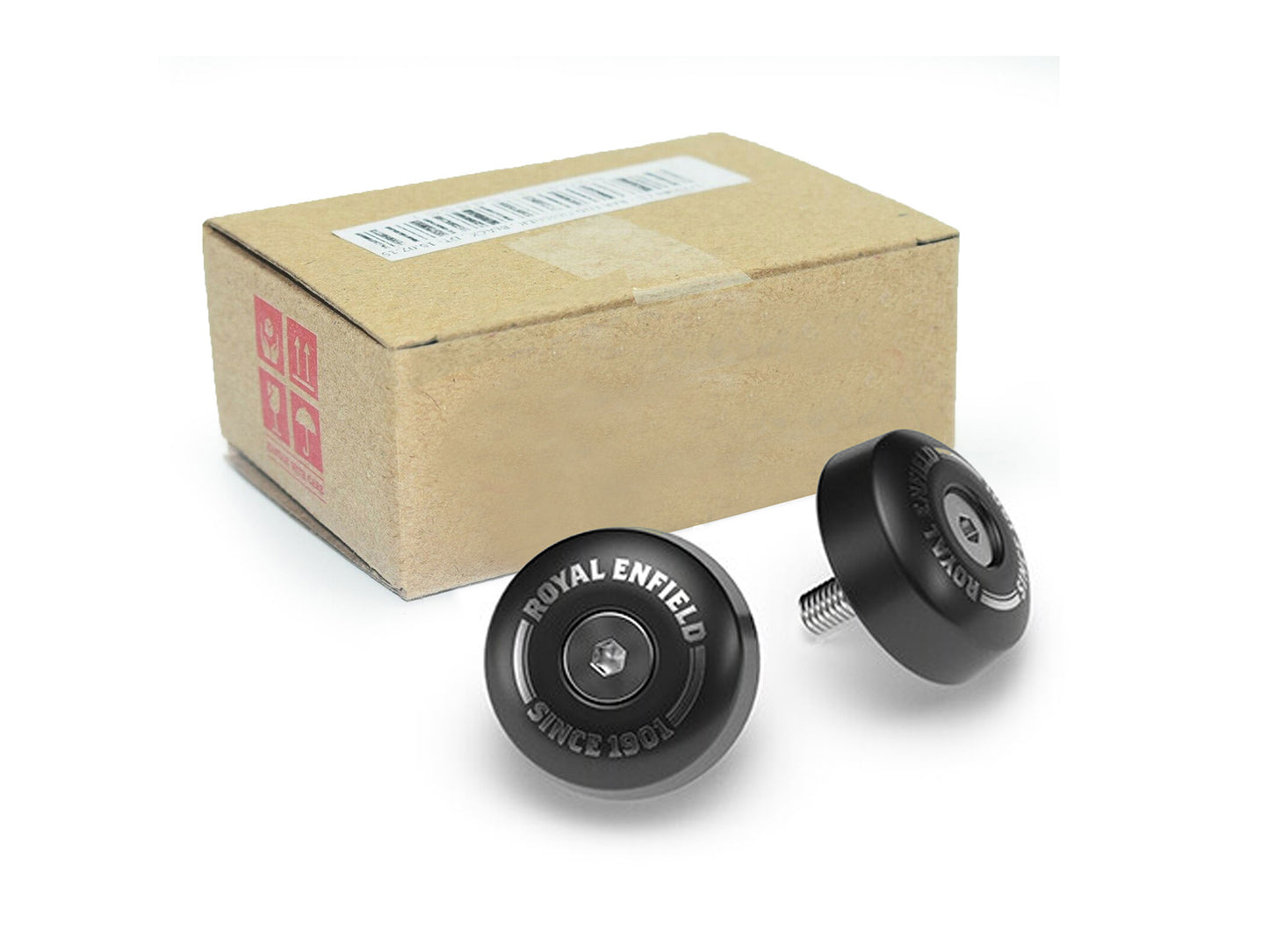 Genuine Royal Enfield Super Meteor 650 Bar End Finisher Kit Black KXA00271