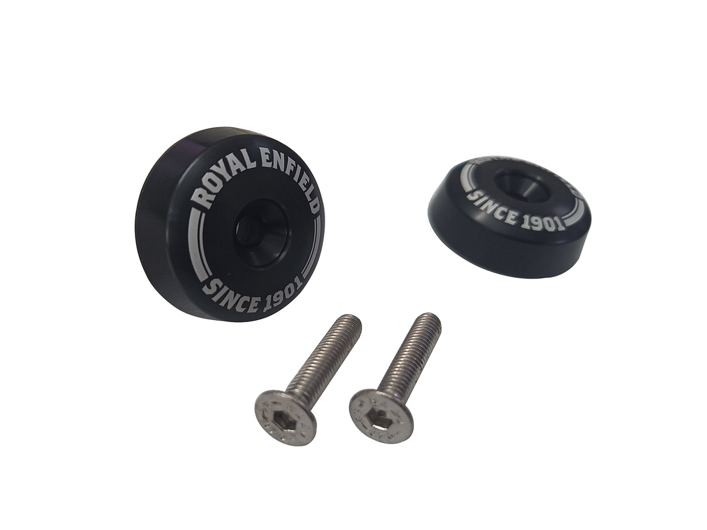 Genuine Royal Enfield Super Meteor 650 Bar End Finisher Kit Black KXA00271