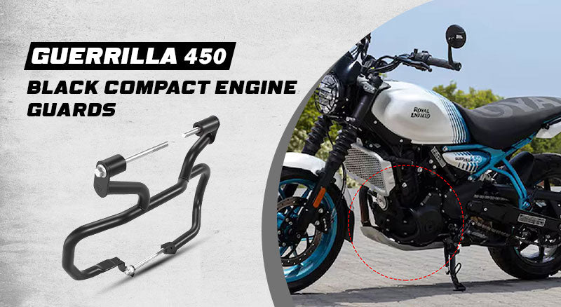 Genuine Royal Enfield Guerrilla 450 Compact Engine Guard, Black KXA00476