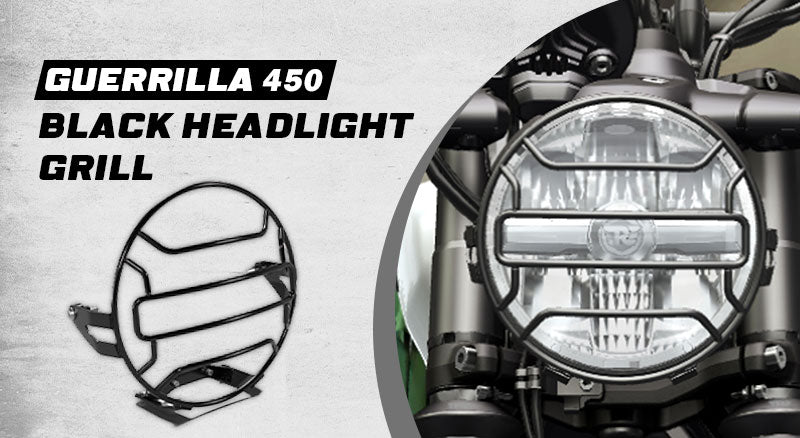 Genuine Royal Enfield Guerrilla 450 Steel Headlight Grill, Black KXA00444