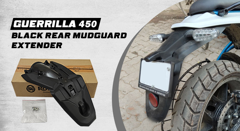 Genuine Royal Enfield Guerrilla 450 Black Rear Mudguard Extender KXA00494