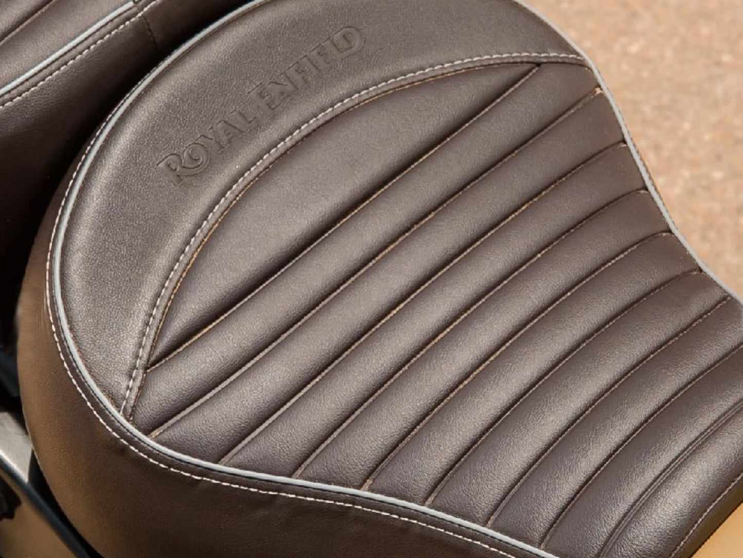 Genuine Royal Enfield Classic Reborn 350 Front Touring Rider Seat, Brown KXA00070