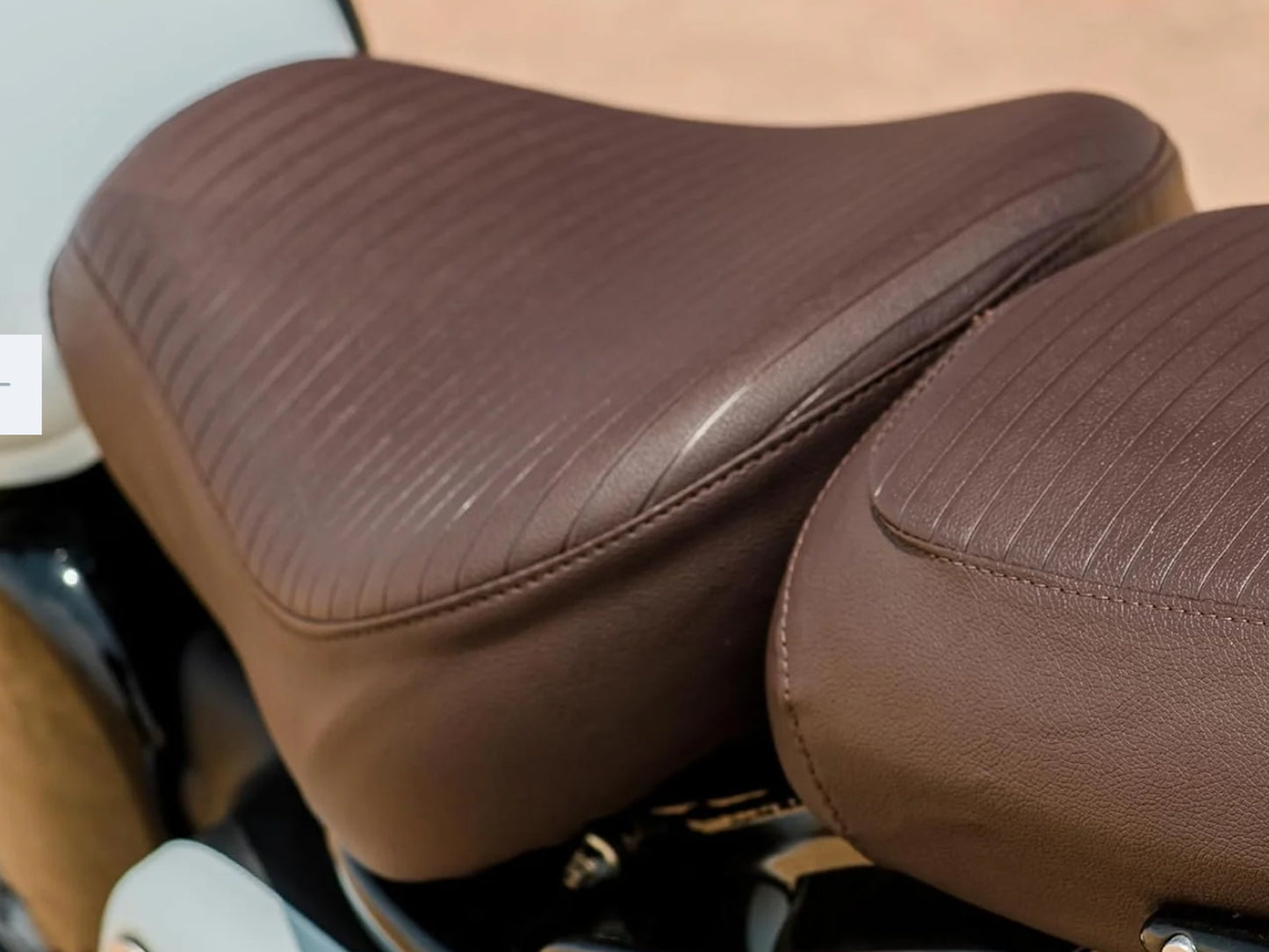 Genuine Royal Enfield Classic Reborn 350 Front & Rear Seat Cover Brown KXA00122