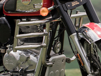 Genuine Royal Enfield Classic Reborn 350 Airfly Engine Guard, Silver KXA00002