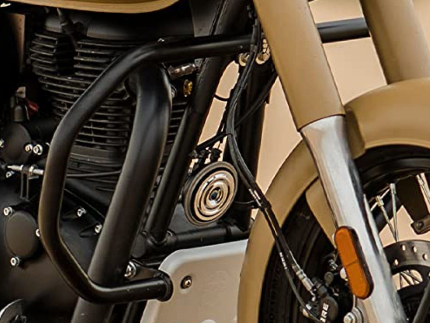 Genuine Royal Enfield Classic Reborn 350 Octagon Engine Guard, Black KXA00005