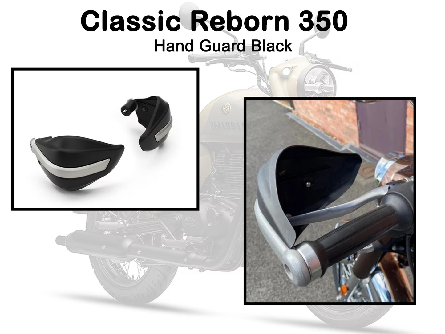 Genuine Royal Enfield Classic Reborn 350 Hand Guard, Black 1990211
