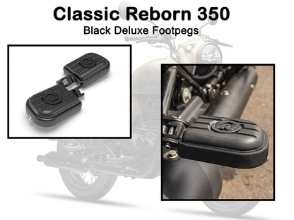 Genuine Royal Enfield Classic Reborn 350 Pillion Deluxe Footpegs Black KXA00031