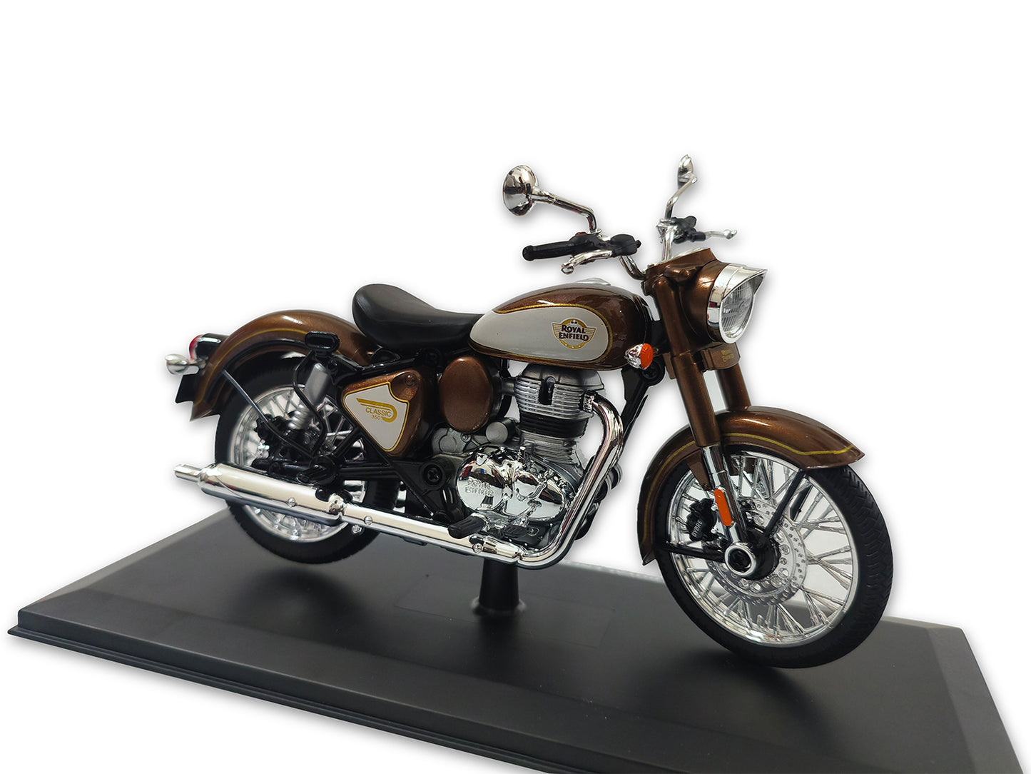 Genuine Royal Enfield Classic Reborn 350 1:12 Scale Model Medallion Bronze