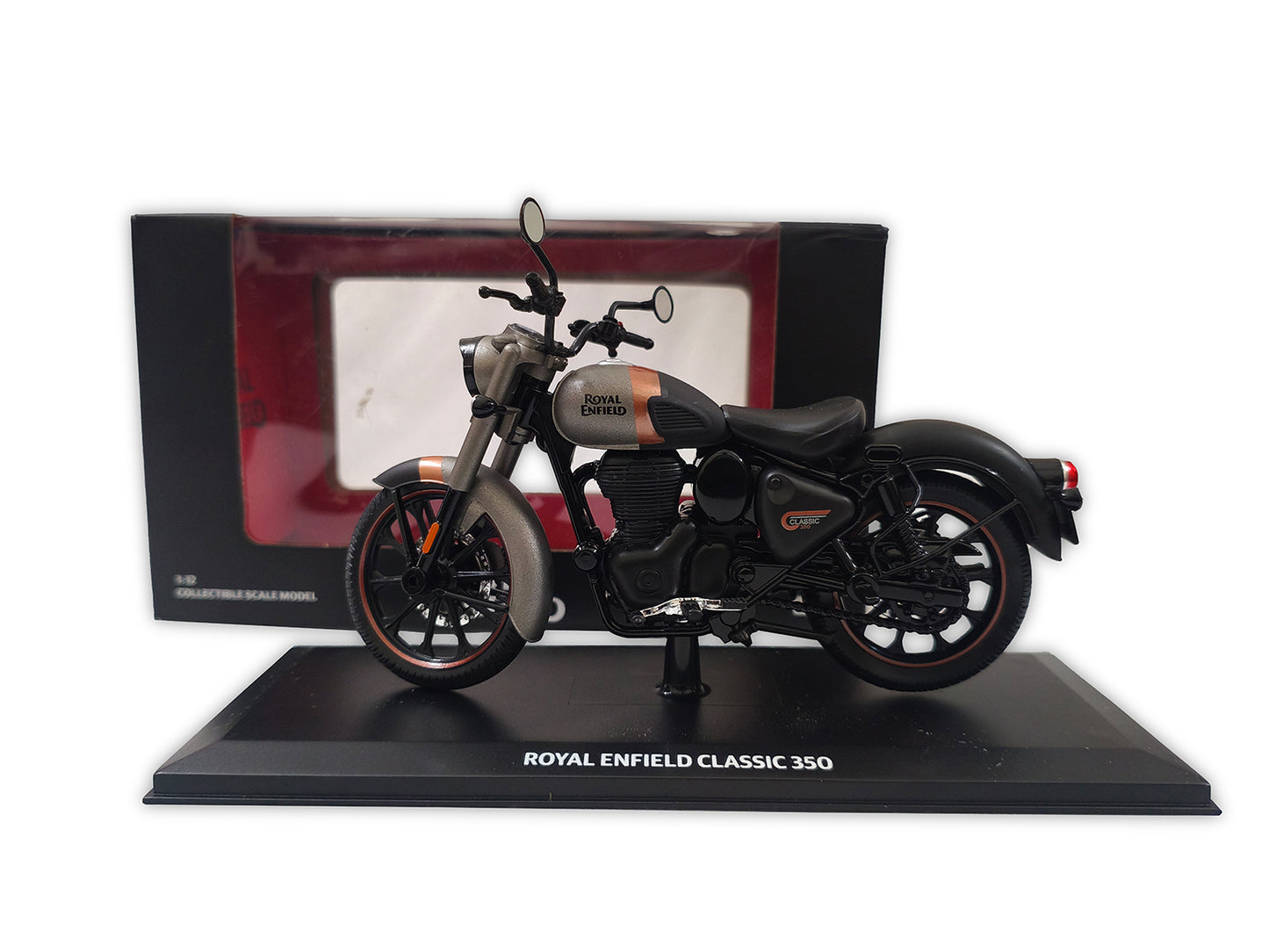 Genuine Royal Enfield Classic Reborn 350 1:12 Scale Model Gun Grey