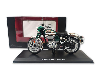 Genuine Royal Enfield Classic Reborn 350 1:12 Scale Model Emerald Green