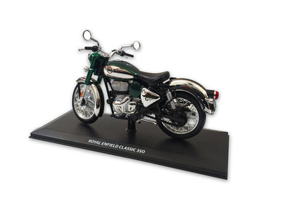 Genuine Royal Enfield Classic Reborn 350 1:12 Scale Model Emerald Green
