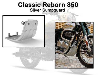 Genuine Royal Enfield Classic Reborn 350 Silver Sumpguard Sump Guard KXA00651