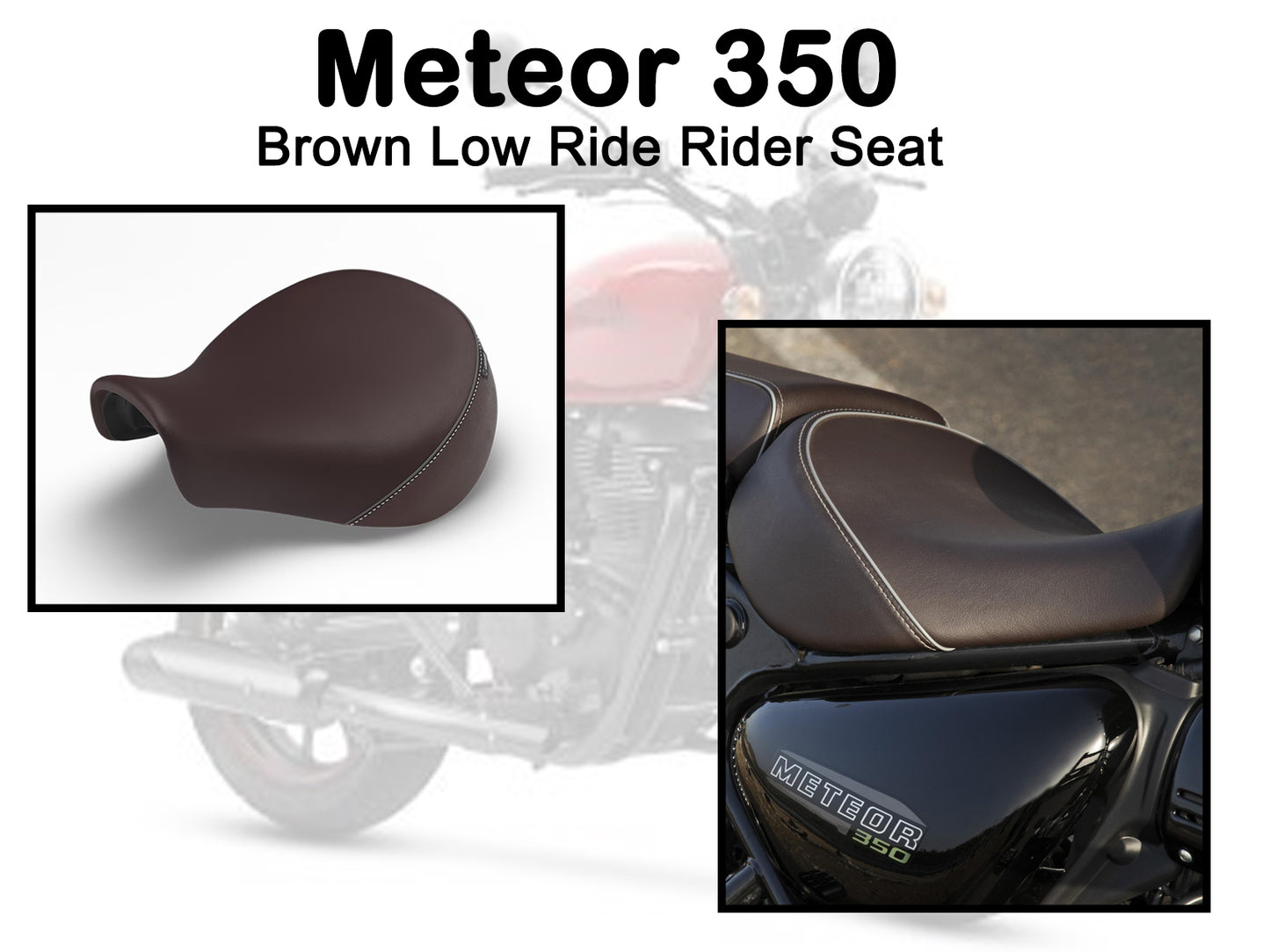 Genuine Royal Enfield Meteor 350 Brown Low Ride Rider Seat KXA00066