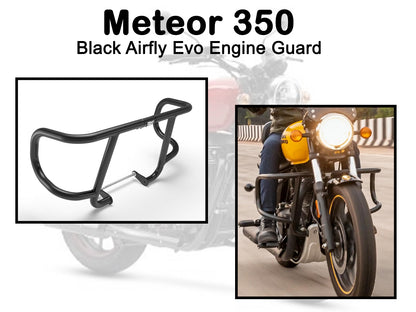 Genuine Royal Enfield Meteor 350 Black Airfly Evo Engine Guard KXA00003