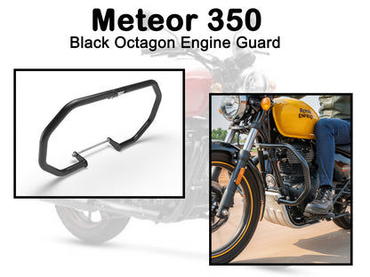 Genuine Royal Enfield Meteor 350 Black Octagon Engine Guard KXA00005