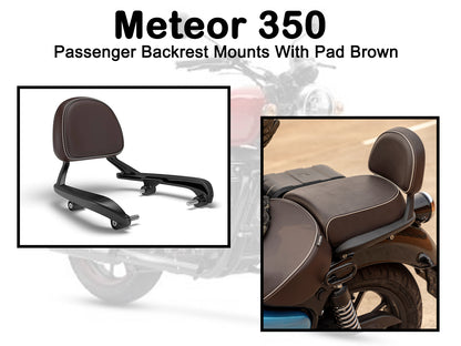 Genuine Royal Enfield Meteor 350 Passenger Backrest Mounts With Pad Brown
