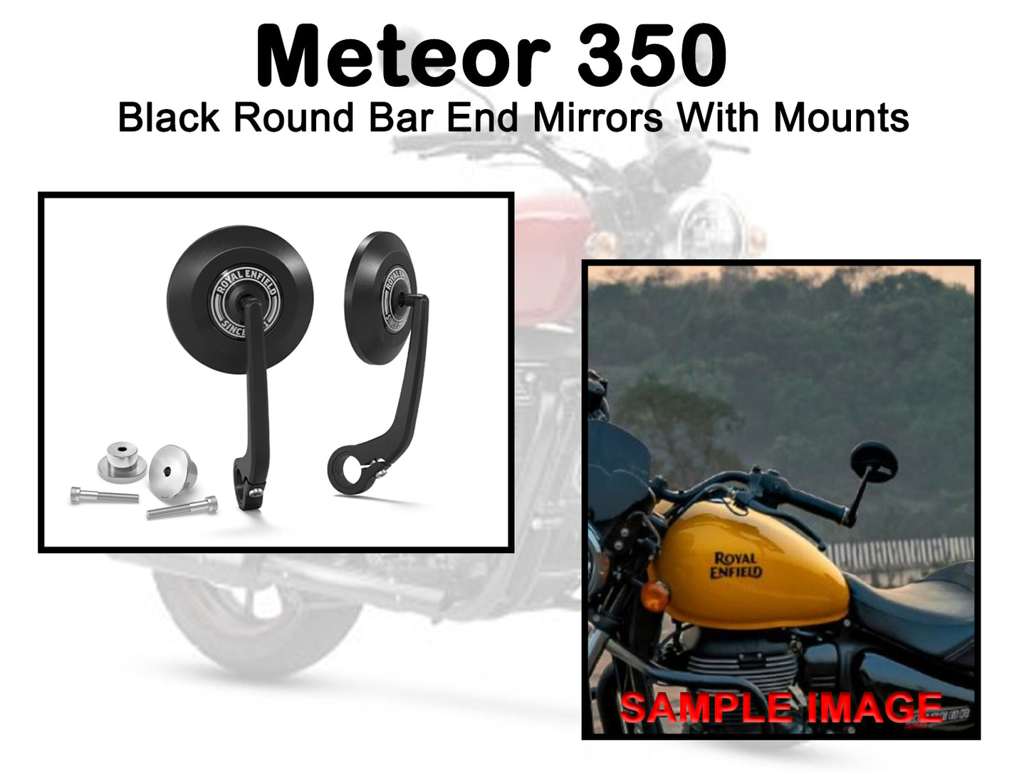 Genuine Royal Enfield Meteor 350 Bar End Mirrror With Mounts