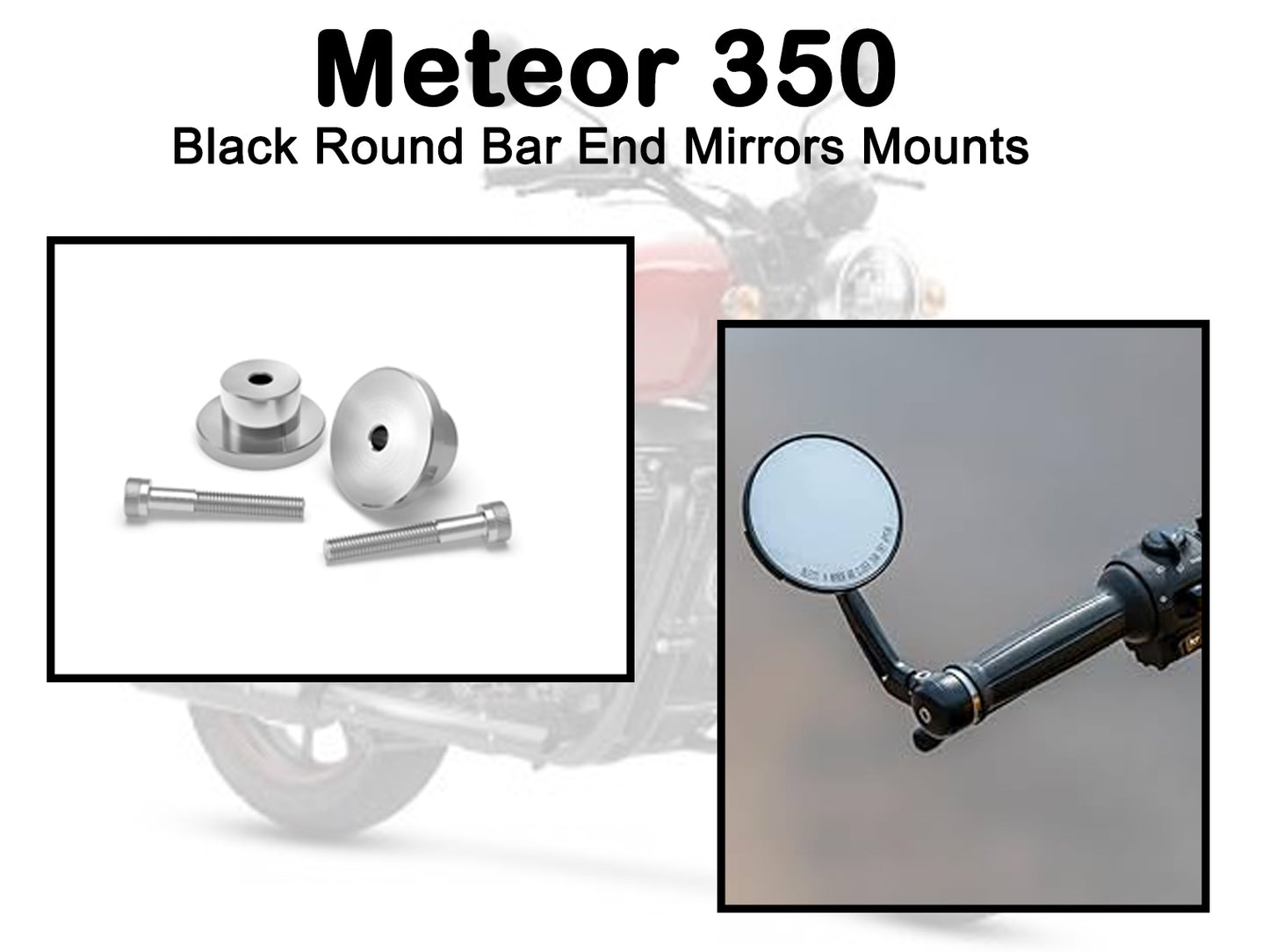 Genuine Royal Enfield Meteor 350 Bar End Mirrror Mounts KXA00125