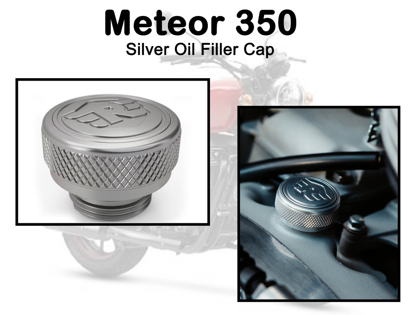 Genuine Royal Enfield Meteor 350 Oil Filler Cap Silver 1990236