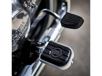 Genuine Royal Enfield Meteor 350 Rider Deluxe Footpegs Black & Silver KXA00030