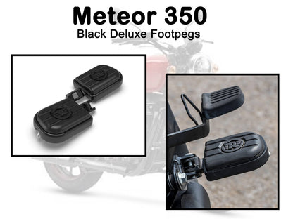 Genuine Royal Enfield Meteor 350 Rider Deluxe Footpegs Black KXA00031