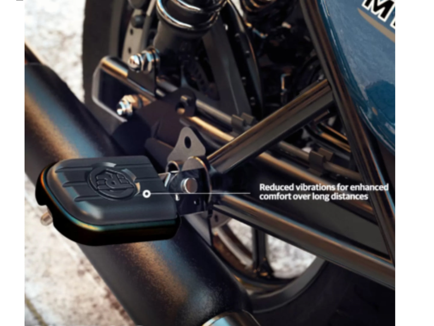 Genuine Royal Enfield Meteor 350 Pillion Deluxe Footpegs Black KXA00031