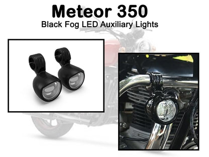 Genuine Royal Enfield Meteor 350 Fog LED Auxiliary Lights Black KXA00075