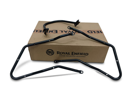 Genuine Royal Enfield Meteor 350 Long Haul Pannier Rails & Pannier Boxes Black