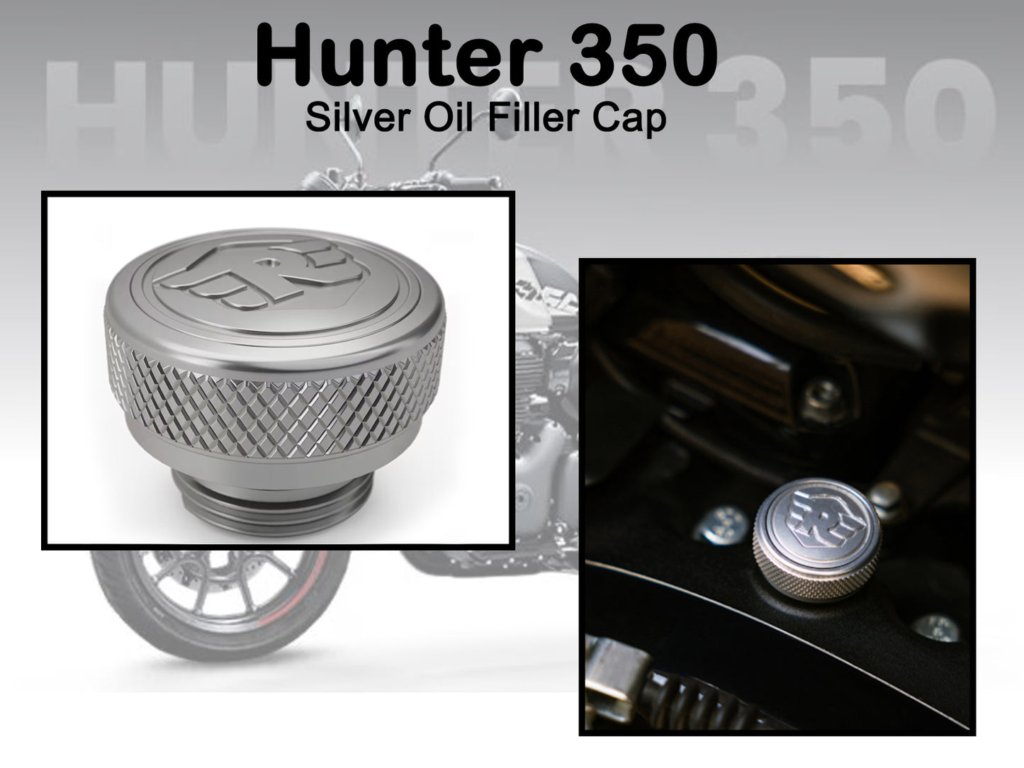 Genuine Royal Enfield Hunter 350 Oil Filler Cap Silver 1990236