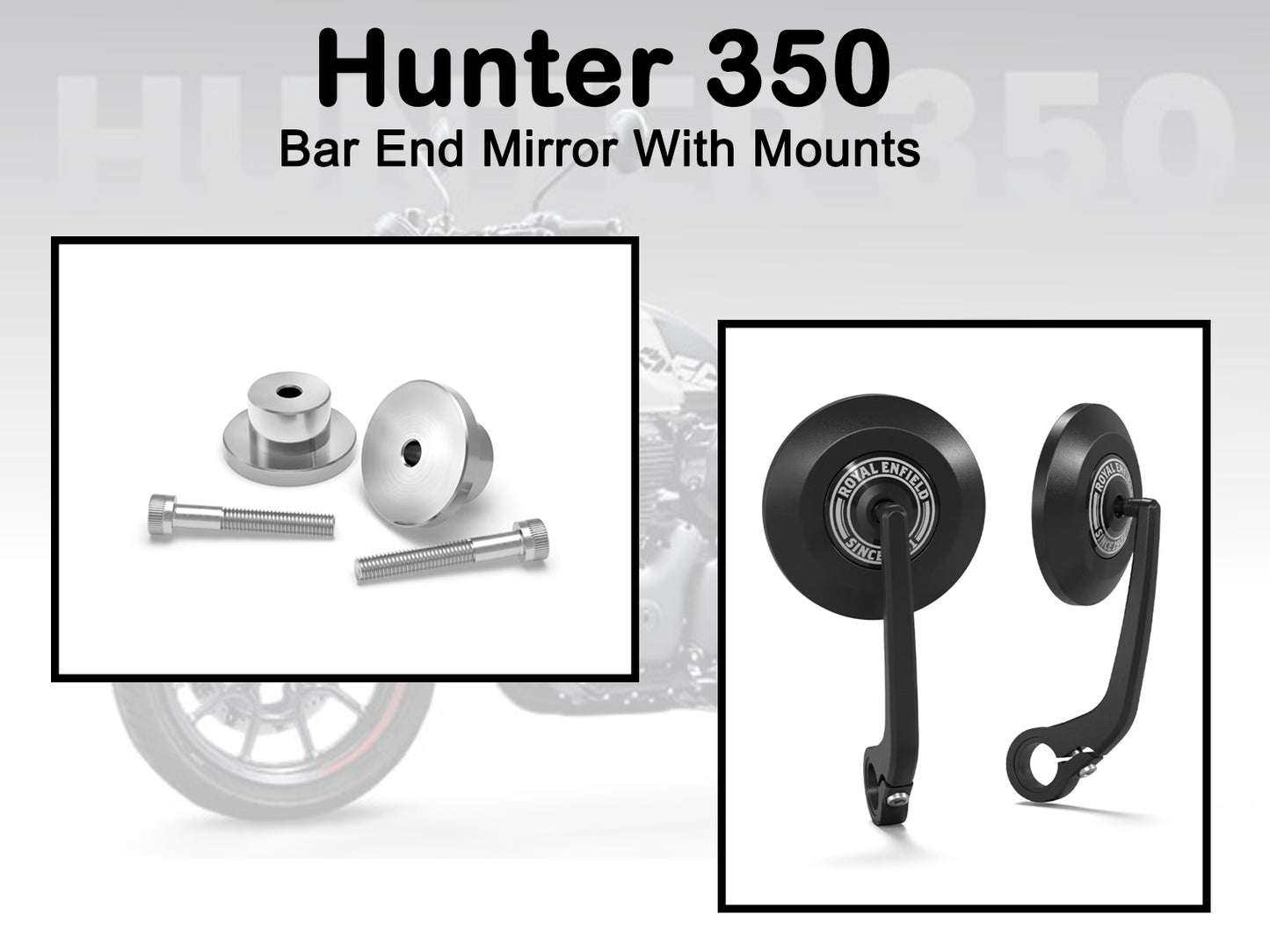 Genuine Royal Enfield Hunter 350 Bar End Mirror With Mounts