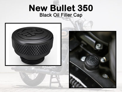 Genuine Royal Enfield New Bullet 350 Oil Filler Cap Black 1990218
