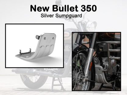Genuine Royal Enfield New Bullet 350 Silver Sumpguard Sump Guard KXA00651
