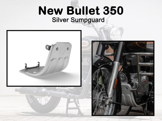 Genuine Royal Enfield New Bullet 350 Silver Sumpguard Sump Guard KXA00651