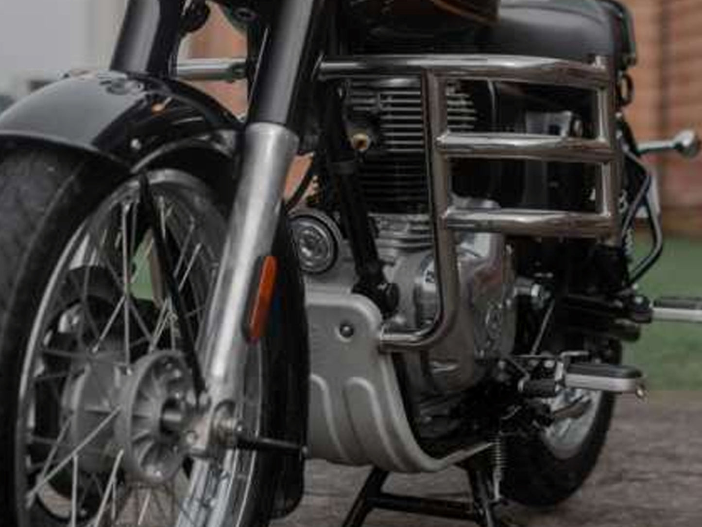 Genuine Royal Enfield New Bullet 350 Silver Sumpguard Sump Guard KXA00651