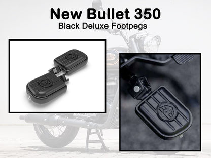 Genuine Royal Enfield New Bullet 350 Rider Deluxe Footpegs Black KXA00031