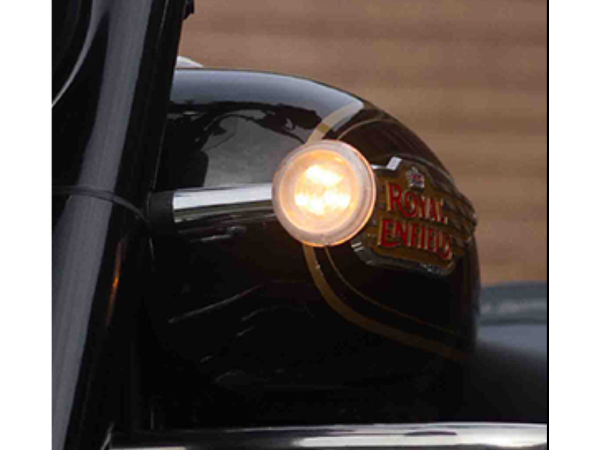 Genuine Royal Enfield New Bullet 350 Front & Rear LED Indicator Kit Silver KXA00078