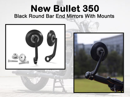 Genuine Royal Enfield New Bullet 350 Bar End Mirror With Mounts