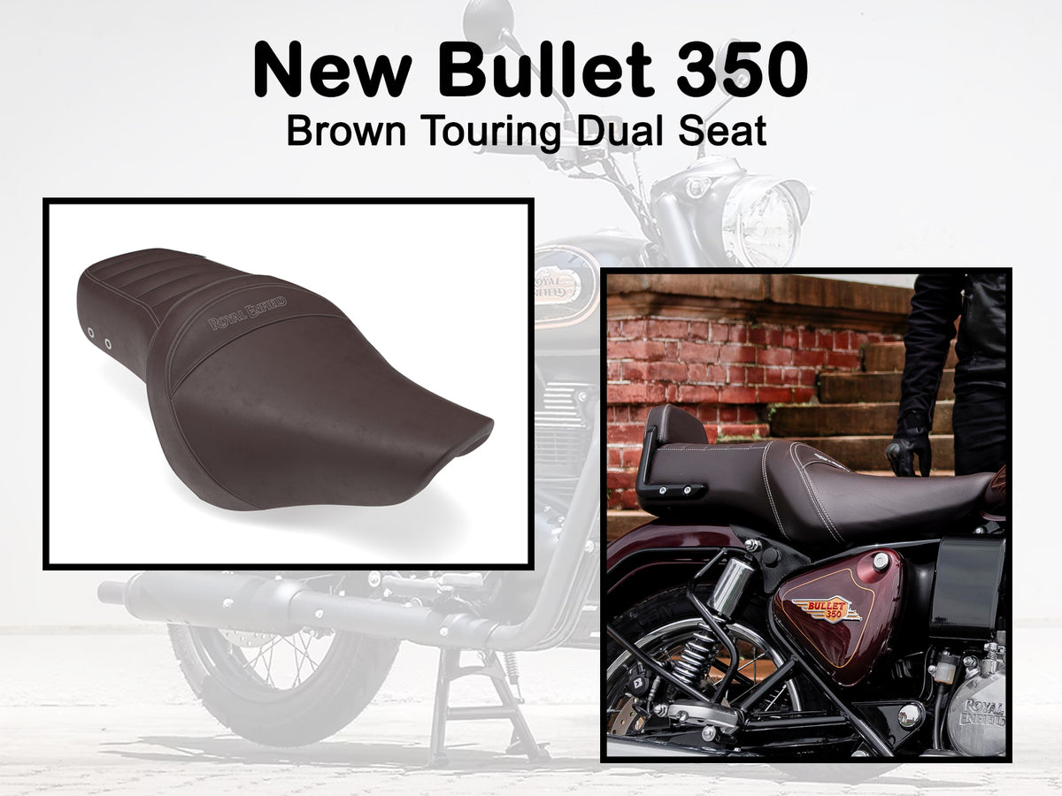 Genuine Royal Enfield New Bullet 350 Brown Touring Dual Seat KXA00059