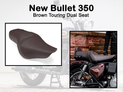 Genuine Royal Enfield New Bullet 350 Brown Touring Dual Seat KXA00059