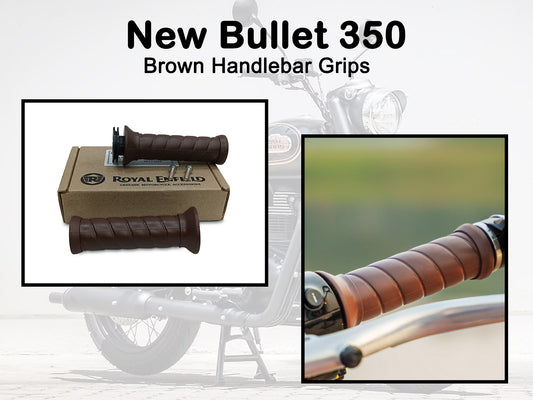 Genuine Royal Enfield New Bullet 350 Handlebar Grip Brown Pair KXA00189