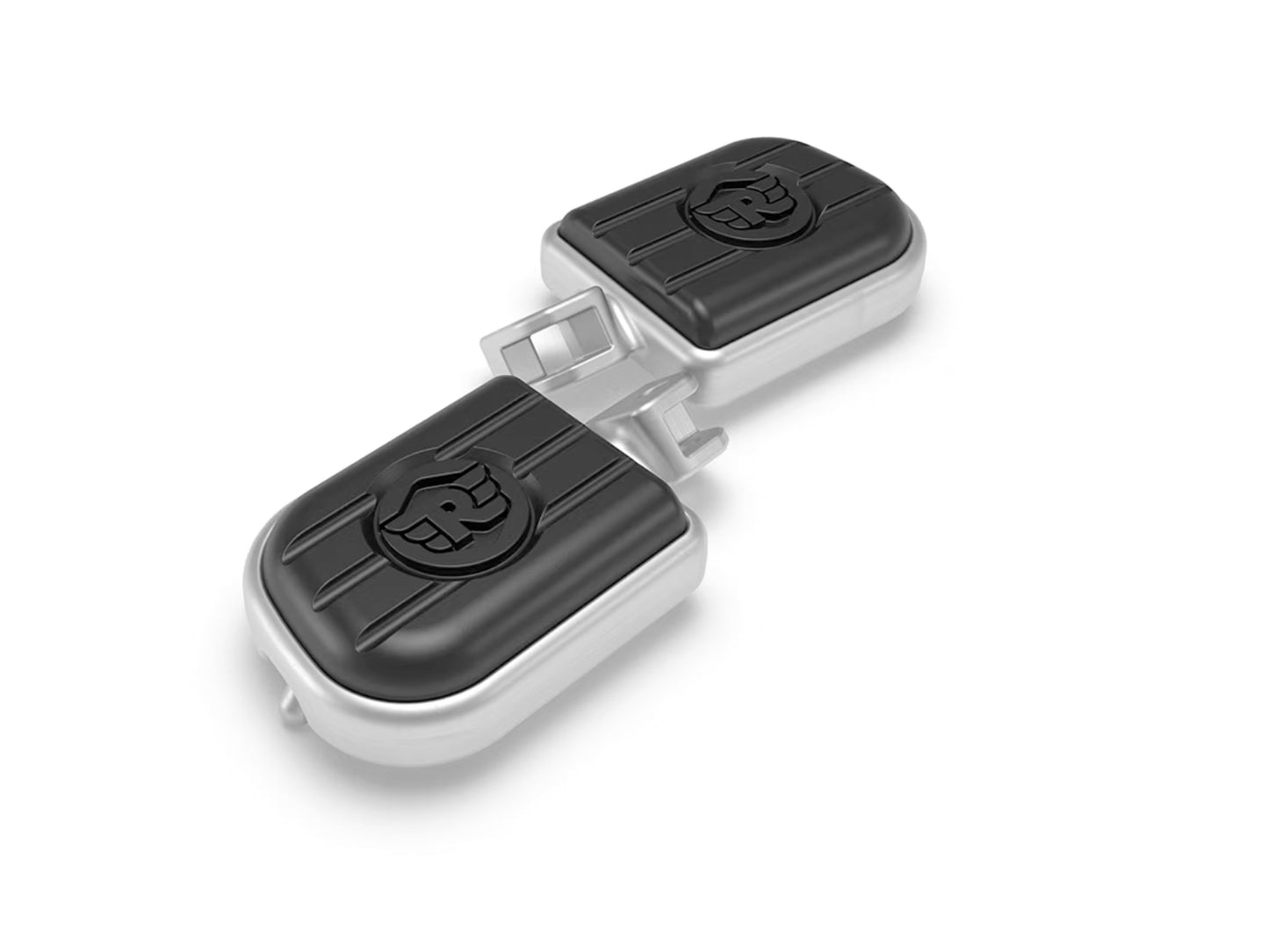 Genuine Royal Enfield Goan Classic 350 Rider Deluxe Footpegs Black & Silver KXA00030